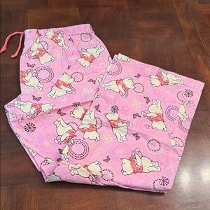 Disney Womens Medium Winnie the Pooh 100% Cotton Pajama Pants
